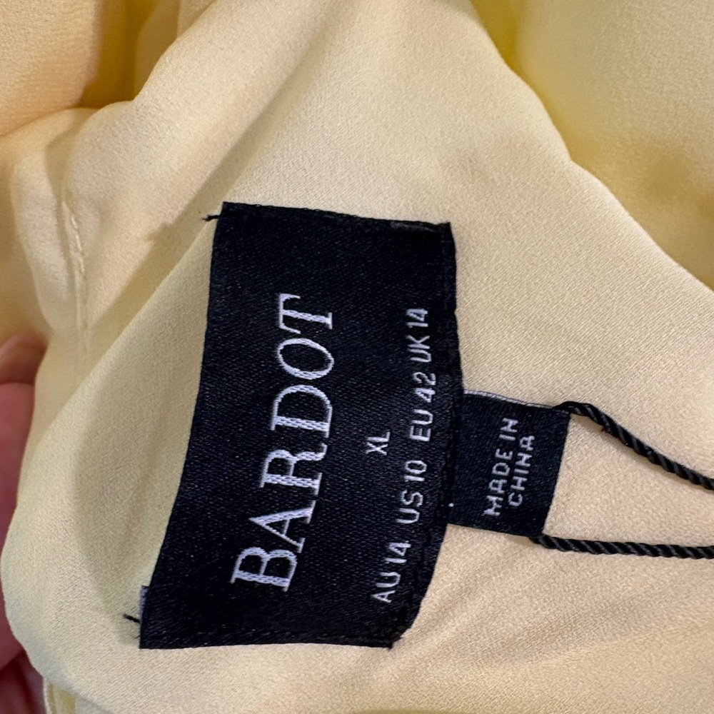 Bardot Capri Diamonte Slip Dress Canary Yellow - Picture 10 of 11